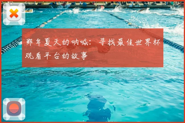 那年夏天的呐喊：寻找最佳世界杯观看平台的故事
